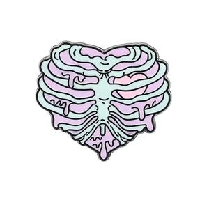(3/$15) Ribcage Heart Enamel Pin